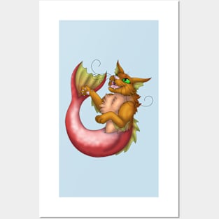 Purrmaid: Ginger Posters and Art